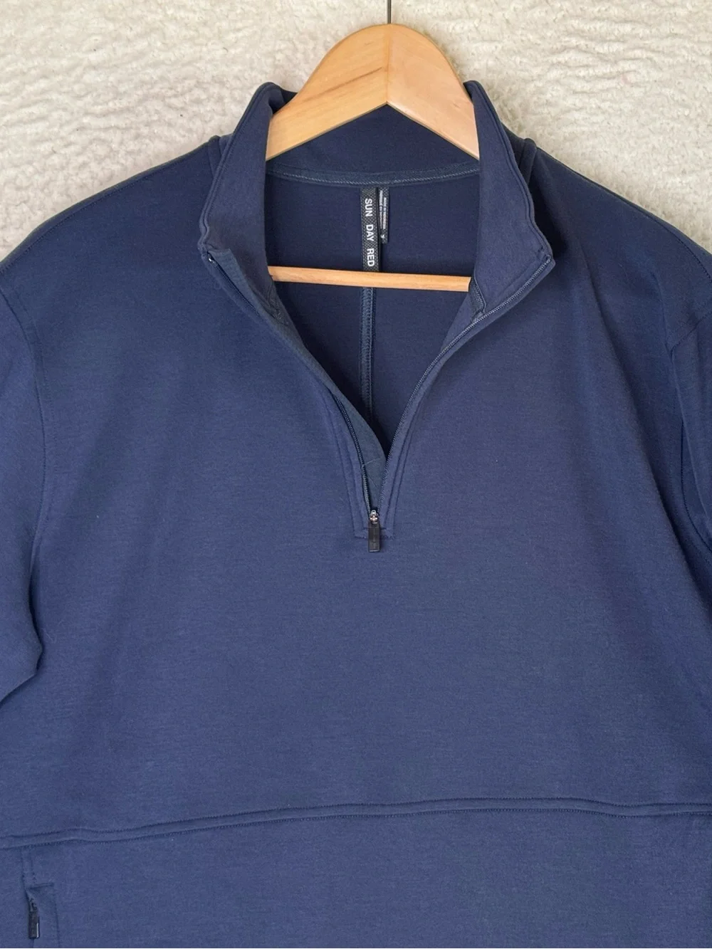 Sun Day Red Pebble Beach Golf Links 1/4 Zip Long Sleeve Pullover Men's Medium